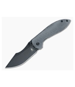 Kizer Vanguard Kmaxrom Pelican Mini Black Stonewashed N690 Black Micarta Liner Lock Folder V4548N1