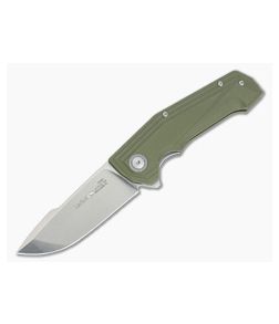 Viper Larius Stonewashed M390 Liner Lock Flipper Milled Green G10 V5960GG