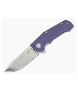 Viper Larius Stonewashed M390 Liner Lock Flipper Milled Purple G10 V5960GP