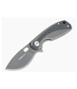 Viper Lille Black Stonewashed M390 Titanium Liner Lock Flipper Carbon Fiber Overlay V5963TIFC