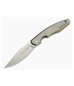 Viper Belone Satin M390 Bronze Titanium Liner Lock Flipper Stonewashed Overlay V5970BRTI