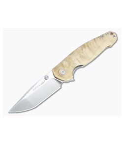 Viper Katla Flamed Poplar Wood Liner Lock Flipper Satin M390 V5985PI