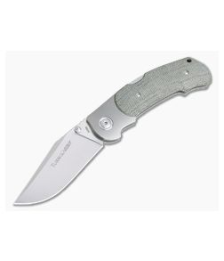 Viper Turn Bolstered Green Canvas Micarta Satin M390 Advanced Back Lock Folder V5986CG