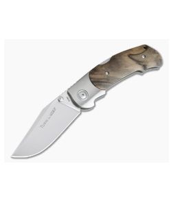 Viper Turn Bolstered Natural Walnut Satin M390 Advanced Back Lock Folder V5986NO