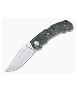 Viper Turn Dark Matter Yellow Fat Carbon Satin M390 Advanced Back Lock Folder V5988FCY