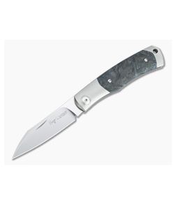 Viper Hug Thiel Design Satin M390 Two Bolsters Dark Matter Blue Carbon Fiber Slip Joint Knife V5994FCB