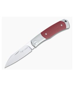 Viper Hug Thiel Design Satin M390 Two Bolsters Red G10 Slip Joint Knife V5994GR