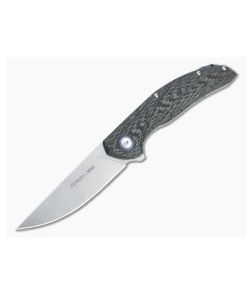 Viper x Anso Orso 2 Flipper Stonewashed LO-QPM 20-4 Carbon Fiber Titanium Folder V5998FC