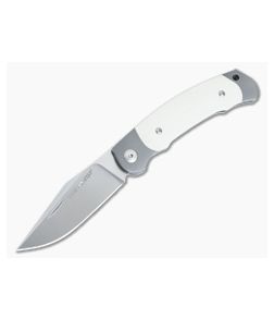 Viper Twin Satin M390 Ivory G10 Titanium Bolsters Slip Joint Knife V6002GI