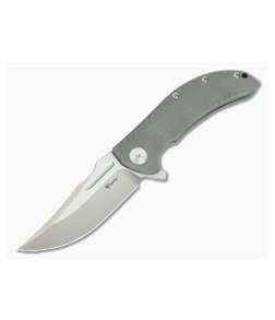 Reate Knives Valhalla Plain Titanium Frame Lock Flipper Satin RWL34