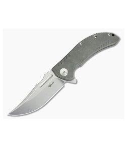 Reate Knives Valhalla Plain Titanium Frame Lock Flipper Stonewash RWL34