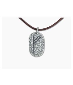 Shire Post Mint Fehu Silver Rune Necklace