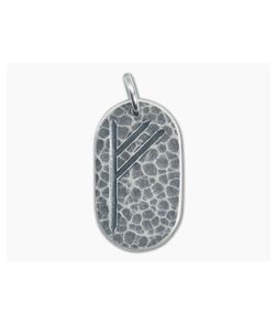 Shire Post Mint Fehu Silver Rune Pendant