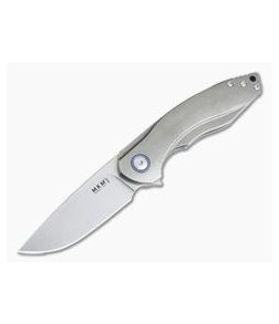 MKM Mikita Voxnaes Timavo Liner Lock Flipper Stonewashed Titanium M390 VP02-TSW