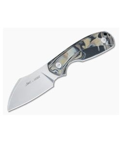 Viper Knives Vox Lille 2 Stonewashed Elmax Sheepsfoot Tan Burl G10 Fixed Blade VT4024GBU