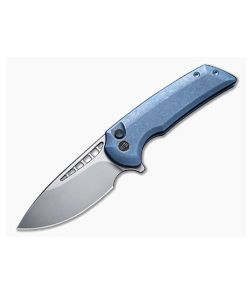 WE Knives x Ferrum Forge Mini Malice Blasted 20CV Stonewashed Blue Button Lock Flipper WE054BL-3
