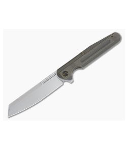 WE Knives Reiver Cleaver Flipper LTD Blasted S35VN Bronze Titanium Folder WE16020-3