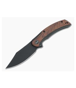 WE Knives Snick Black Stonewashed 20CV Cuibourtia Wood Inlaid Nested Frame Lock Flipper WE19022F-3