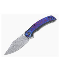 WE Knives Snick Heimskringla Damasteel Timascus Inlaid Nested Frame Lock Flipper WE19022F-DS1