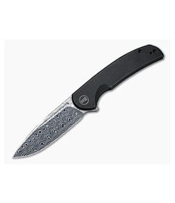 WE Knives Beacon Damasteel Stonewashed Black Titanium Frame Lock Flipper WE20061B-DS1