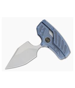 WE Knives Typhoeus Blasted 20CV Blue Stonewashed Titanium Adjustable Push Dagger WE21036B-3