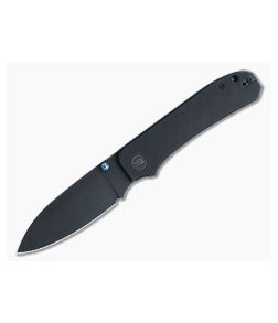 WE Knives Big Banter Black Stonewashed 20CV Black G10 Liner Lock Folder WE21045-1