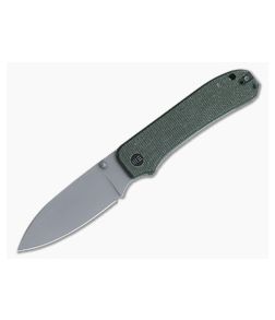 WE Knives Big Banter Gray Stonewashed 20CV Green Micarta Liner Lock Folder WE21045-2