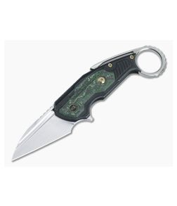 WE Knives Yardbird Green Jungle Wear Satin Blade Flipper WE22021-4