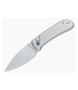 WE Knives Qubit Titanium Gray Button Lock WE22030F-2