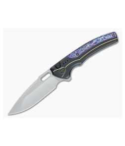 WE Knives Exciton Black Titanium Flamed Inlay Bead Blast 20CV WE22038A-6