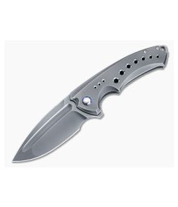 WE Knives Nexusia Polished Gray Frame Lock Flipper WE22044-6