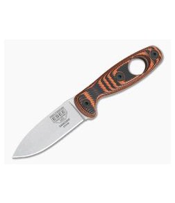 ESEE Xancudo Stonewashed S35VN 3D Orange/Black G10 Handles with Hole Fixed Blade XAN1-006