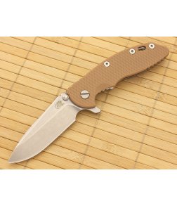 Hinderer Knives XM-18 3.5" Coyote Brown Spear Point Flipper S35VN