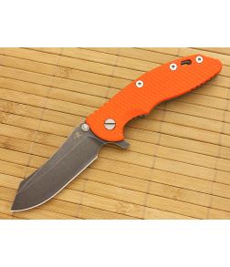 Hinderer Knives XM-18 3.5" DLC Skinner Flipper Orange Working Finish Frame