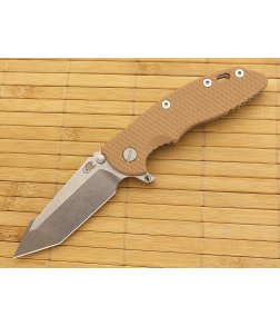Hinderer Knives XM-18 3.5" Fatty Harpoon Tanto Coyote G10