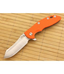 Hinderer Knives XM-18 3.5" Limited Skinner Orange Flipper 2-Tone Blade
