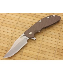 Hinderer Knives XM-24 Bowie Flipper Brown G-10