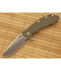 Hinderer Knives XM-24 Spanto Flipper OD Green G10