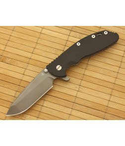 Hinderer Knives XM-24 WF Anthracite DLC Spanto Flipper Black G10