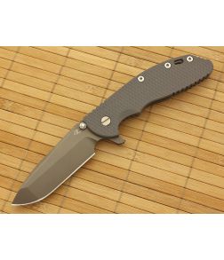 Hinderer Knives XM-24 Anthracite DLC Spanto Flipper Gray G10