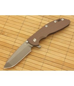 Hinderer Knives XM-24 Anthracite DLC Spanto Flipper FDE G10