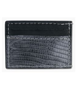 Yoder Leather Company Gray Lizard Clip Wallet