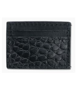 Yoder Leather Company Black Alligator Clip Wallet