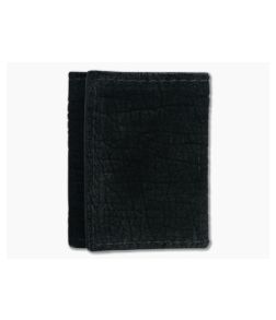 Yoder Leather Company Black Hippo Trifold Wallet