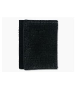 Yoder Leather Company Black Hippo Trifold Wallet