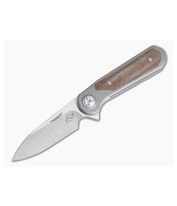 Liong Mah Design Zulu Natural Canvas Micarta Titanium Frame Lock Flipper M390 