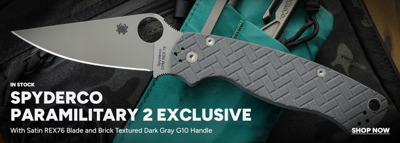 Spyderco Para Military 2 Exclusive Featuring Satin REX76