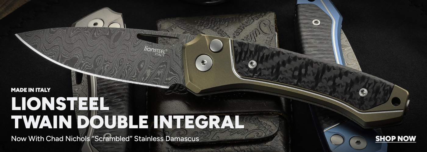 LionSteel Twain Scrambled Damascus