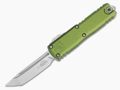 Microtech UTX-85 T/E Gen IV - OD Green Aluminum - Stonewash 12334-10OD