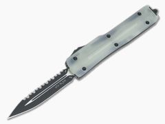 Microtech UTX-70 D/E Jade Green G10 Top Signature Full Serrated